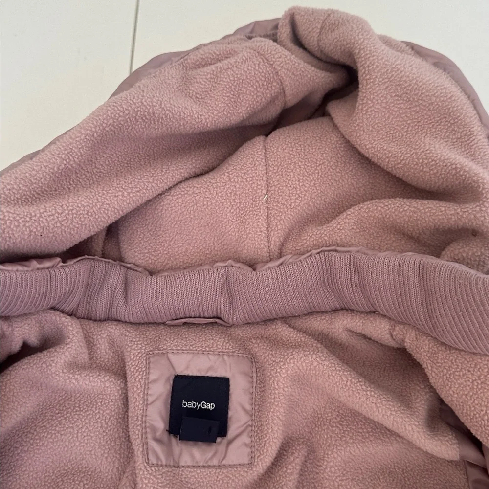 GAP Soft Pink puffer Jacket Fleece-Lined Jacket 3T